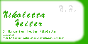 nikoletta heiter business card